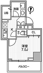 テラス森下 1Kの間取図画像