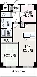 ロータスシャトー 2LDKの間取図画像