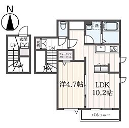 レグルス 1LDKの間取図画像
