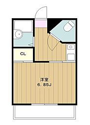 メゾン・カワイ ワンルームの間取図画像