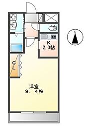 ティアラ 1Kの間取図画像