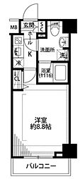 プレール・ドゥーク練馬中村橋 1Kの間取図画像