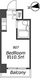 フォーラムイン東京 ワンルームの間取図画像