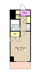 クレスト大和東 1Kの間取図画像