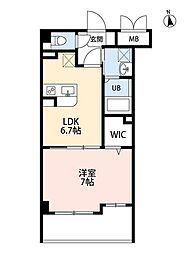 石塚ハイム 1LDKの間取図画像
