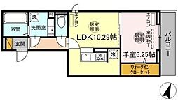 アヴァンスコート壱番館 1LDKの間取図画像