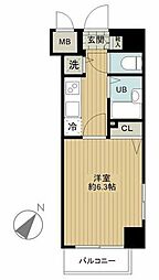 フェニックス伊勢佐木町 1Kの間取図画像