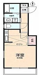 エスキーナ 1階1Kの間取り