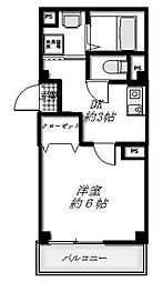 武蔵関パークマンション ワンルームの間取図画像
