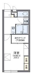 レオパレスリルト和田町 1Kの間取図画像