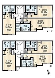 フィオーレ五反野II 4階ワンルームの間取り