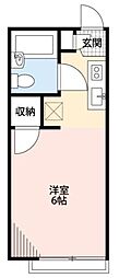 スリーゼ花小金井 ワンルームの間取図画像