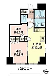 MFPRコート木場公園 2LDKの間取図画像