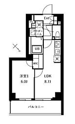 ザ・ケンジントン・レジデンスときわ台 1DKの間取図画像
