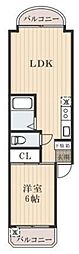グランヴィル川越シティ 2DKの間取図画像