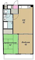 新屋ビル 2LDKの間取図画像
