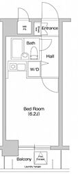 レジデンス三軒茶屋スクエア ワンルームの間取図画像