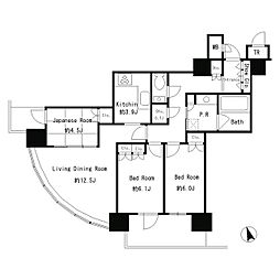 クリオレジダンスタワー横濱鶴ケ峰 3LDKの間取図画像