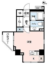 アクロス文京 ワンルームの間取図画像