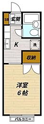ダイキンコーポ 1Kの間取図画像