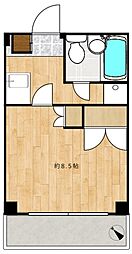 メゾンアサヒ 1Kの間取図画像