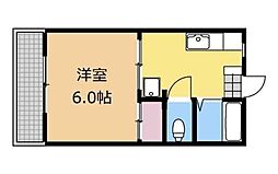フローラル相模 1Kの間取図画像
