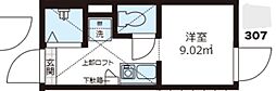 QUQURI北新宿 ワンルームの間取図画像