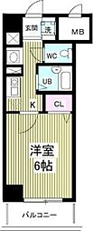 芝コーポ3号館 1Kの間取図画像