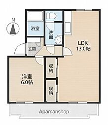 アーバンヒルズ2 2DKの間取図画像