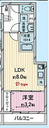 TEA TERRACE TOKOROZAWA 1LDKの間取図画像
