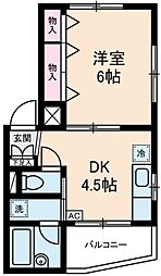 ルプレ荻窪 1DKの間取図画像