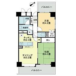 藤和相武台コープ2 2DKの間取図画像