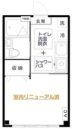 光和パレス 1Kの間取図画像