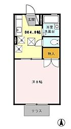 アネックスフジ 1DKの間取図画像