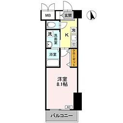 アンリシール3 1Kの間取図画像