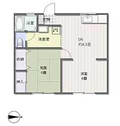 ラフィーヌヤマト 1LDKの間取図画像