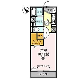 レスティングスウェル浦和 1Kの間取図画像
