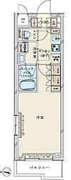ルーブル川崎鷺沼 1Kの間取図画像