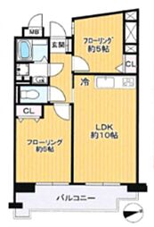 上高田4丁目団地1号棟 2LDKの間取図画像