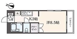 京王線 笹塚駅 徒歩5分の賃貸マンション 3階1Kの間取り