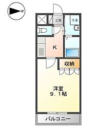 フリージャー茅ヶ崎 1Kの間取図画像