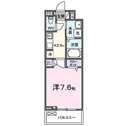 朝霞市三原1丁目アパート 1Kの間取図画像