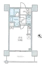シティタワー新宿 ワンルームの間取図画像