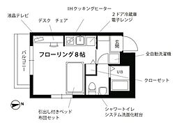 プチグランデパティオ ワンルームの間取図画像