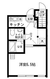 グランレイム神楽坂 1階1Kの間取り