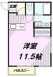 メゾンベール ワンルームの間取図画像