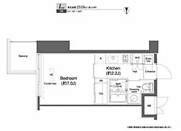 プラウドフラット横浜 1Kの間取図画像