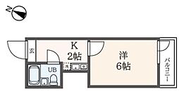 パロッツ弘明寺 1Kの間取図画像