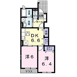 ル・シャトー 2DKの間取図画像
