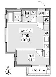 OPHTHALWASEDA 1LDKの間取図画像